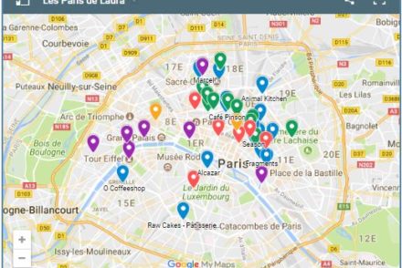 Cartes des Bonnes adresses à Paris